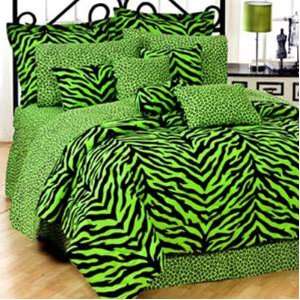  Lime Green And Black Zebra Oblong Pillow By Kimlor: Home 