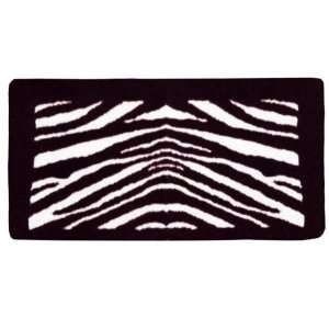  Black and White Zebra Print Bath Rug