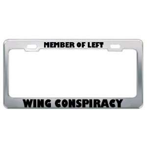  Member Of Left Wing Conspiracy Metal License Plate Frame 