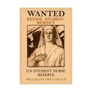  Wanted 25000 Student Nurses 20x30 poster: Home & Kitchen