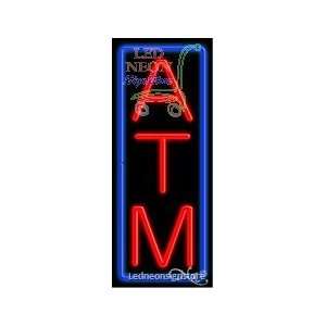  ATM vertical Neon Sign 13 Tall x 32 Wide x 3 Deep 