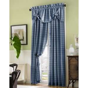  Country Plaid Cotton Tie Up Window Valance: Home & Kitchen