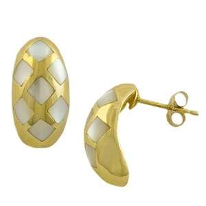 Trendy Mother Of Pearl 14 Karat Yellow Gold Checkered 