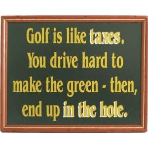  Golf Is Like Taxes Framed Sign: Home & Kitchen