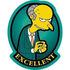    Simpsons Mr. Burns Excellent Sticker S SIM 0119: Automotive