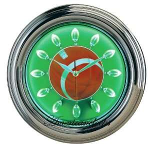  3D sealed Football Neon Sports Wall Clock: Home & Kitchen