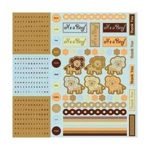  Best Creation Safari Boy Glitter Combo Sticker 12X12; 4 