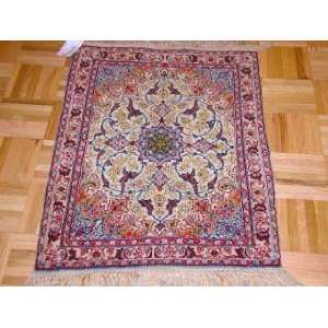    2x2 Hand Knotted Isfahan Persian Rug   20x28: Home & Kitchen