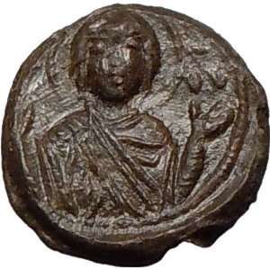  The VIRGIN Orans 1000AD Authentic Ancient Byzantine Lead 