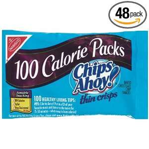 100 Calorie Packs Chips Ahoy Thin Crisps, 12 Count Packets (Pack of 4 