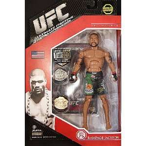 RAMPAGE JACKSON   RARE 1 OF 100 WITH DIE CAST BELTS UFC 