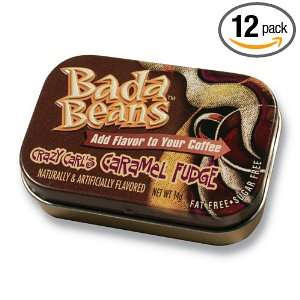 Bada Beans Gourmet Coffee Flavoring, Crazy Carls Caramel Fudge, 0.5 