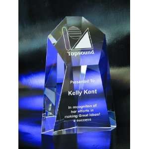  Facet Hexagon Tower Crystal Award