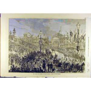  1873 Prince Princess Wales Bolton Townhall Print
