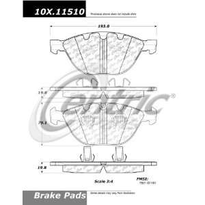  Centric Parts, 100.11510, OEM Brake Pads Automotive
