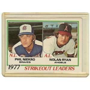   TOPPS #206 PHIL NIEKRO NOLAN RYAN, 1977 STRIKEOUT: Everything Else