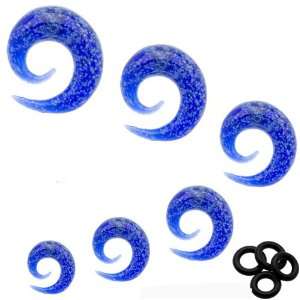  Bijoux, oreille clous en paillettes, bleu; 5mm Toys 