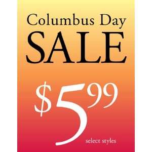  Columbus Day Sale Orange Yellow Gradient Sign Office 
