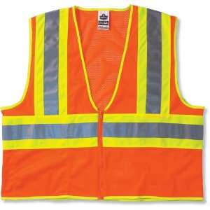  GLoWEAR 8229Z Economy Class 2 Two Tone Vest, Orange, 2X 