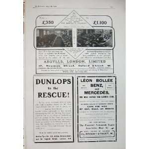  1906 Dunlops Tyres Argylls London Motor Car Mercedes: Home 