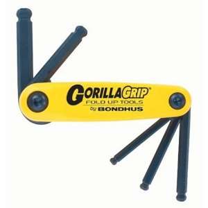 Bondhus 12894 GorillaGrip« Set of 5 Ballpoint Fold up Keys, sizes 3 
