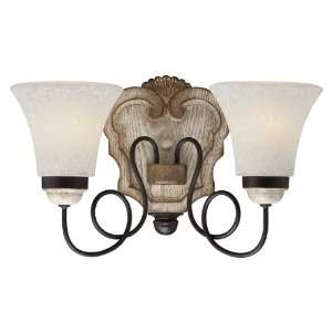   Wall Sconce with White Patina Glass Shade 1292 580: Home Improvement