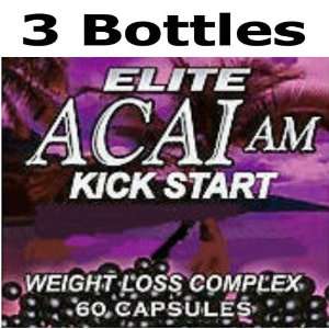  3 Bottles Acai a.m Kickstart SuPeR Sale Health & Personal 