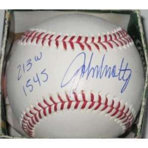 Autographed John Smoltz Ball   213w 154s Cardinals Official Ml W jsa 