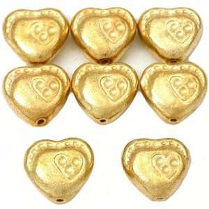  15g Double Heart Bead Gold Plated Jewelry 10mm Approx 8 