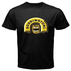 Boddingtons English Pub Ale Beer Logo New Black T shirt Size L Free 
