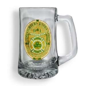  Firefighters, Genuine Irish   25 Oz. Glass Beer Tankard 