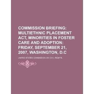  Commission briefing Multiethnic Placement Act, minorities 