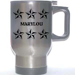  Personal Name Gift   MARYLOU Stainless Steel Mug (black 