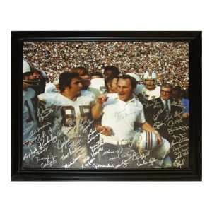  1972 Miami Dolphins Signed Canvas 32x42   Autographed NFL 