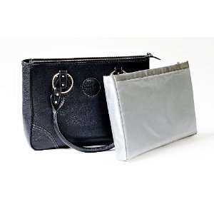   Leather Laptop Bag, Silver Colored Stitching and Lining: Electronics