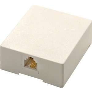  T07873 4 Conductor UL Surface Modular Telephone Jack 