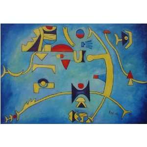  Fine Oil Painting, Abstract AB193 8x10 Home & Kitchen