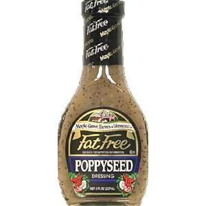  Maple Grove, Poppy Seed Dressing Fat Free, 8 Oz (Pack of 6 