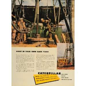 1949 Ad Caterpillar Oil Field Engine Gas Drilling Drill 
