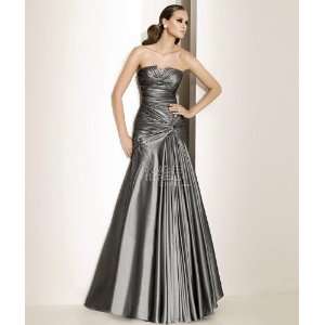   Satin Formal Bridesmaid Prom Dress Holiday Gown 