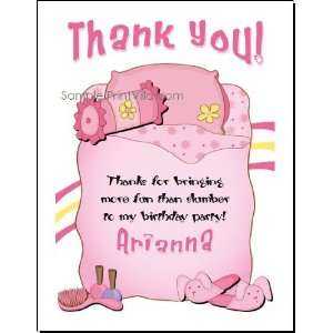  Slumber Party Thank You Cards 