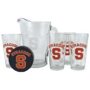  Syracuse Pint Glasses and Pitcher Set  Syracuse Orange 