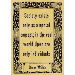   10cm) Art Greetings Card Oscar Wilde Society Exists: Home & Kitchen
