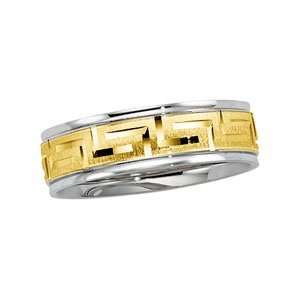   Ring Ring. Size 06.00 Two Tone Designer Band In 18K Yellow