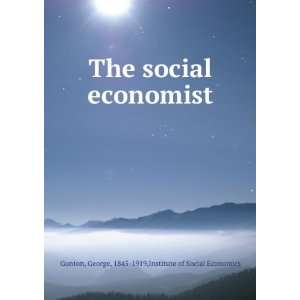   social economist George, 1845 1919,Institute of Social Economics