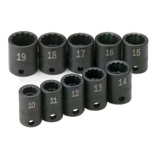 : SK Hand Tools 4061 10 Piece 3/8 Inch Drive 12 Point Standard Metric 