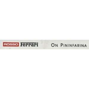  Rosso Ferrari on Pininfarina   Vhs Tape: Everything Else