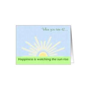  Birthday Happiness at 42  light humor  Card Toys & Games