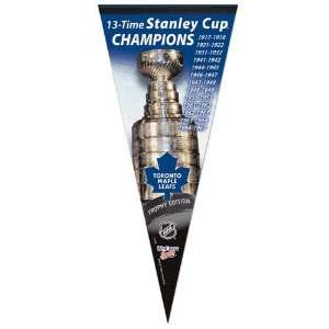 NHL Toronto Maple Leafs 17 x 40 13X Stanley Cup Champions Vertical 