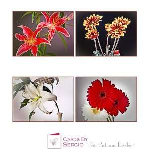 Flowers in the Light Fine Art Photography Greeting Note Cards, set of 